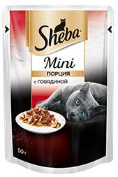 Корм для кошек Шеба мини с говядиной