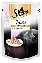 Корм для кошек Шеба мини с лососем